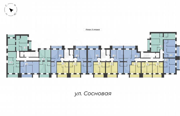 2-к. квартира, 58,3 м², 2/8 эт.