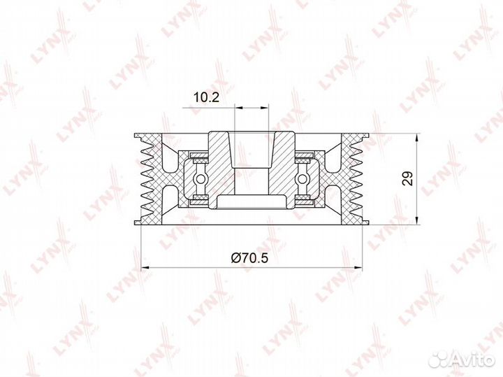 Ролик обводной Mitsubishi Pajero 3.5GDi/3.8i 00