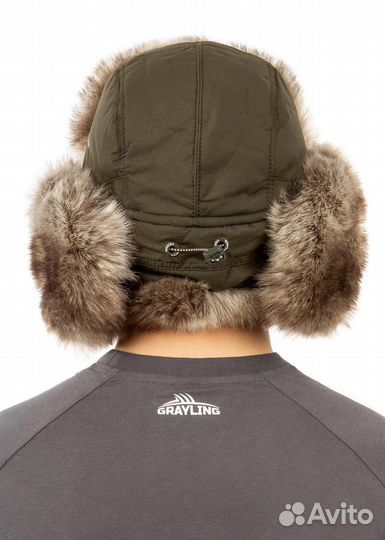 Шапка-ушанка Nova Tex Нельма grayling таслан, хаки