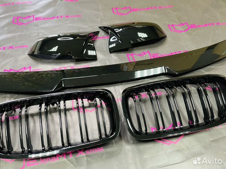 Накладки зеркал решетки радиатора спойлер BMW F30