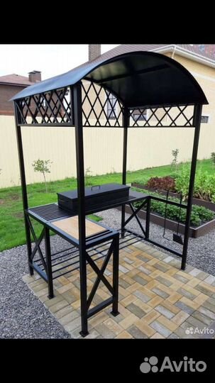 Мангал с крышей, беседка с мангалом