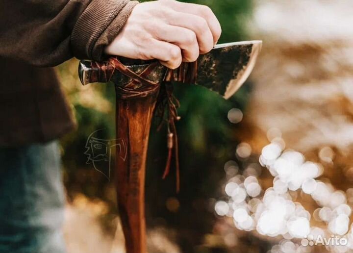 Кованый топор трость Норберг