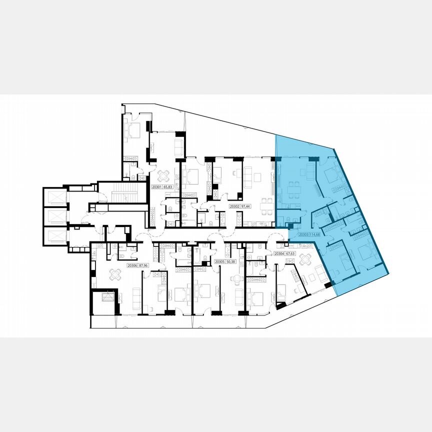 3-к. квартира, 115,9 м², 3/11 эт.