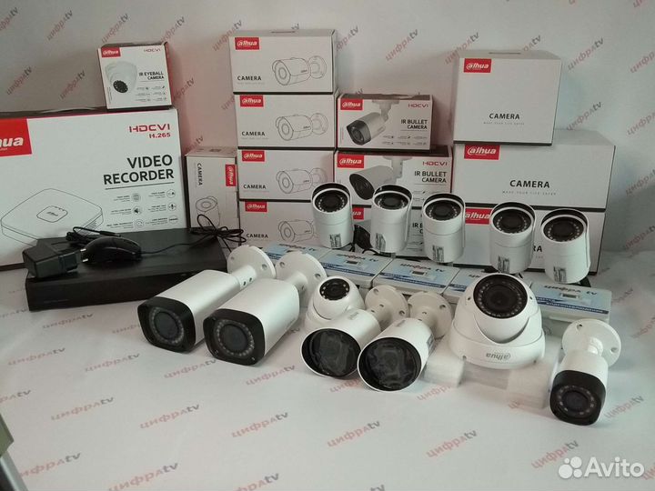 12 Камер видеонаблюдения 4Мп регистратор Dahua var