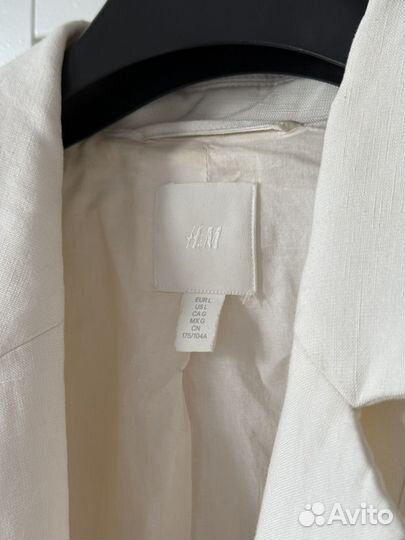 Льняной пиджак H&M женский оверсайз