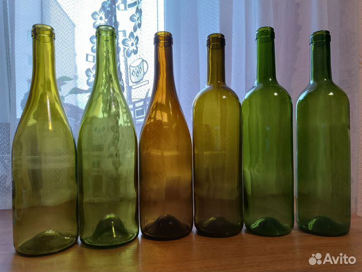 Бутылки стеклянные для интерьера