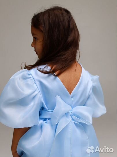 Праздничное деское платье фиолетовое и голубое