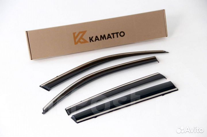 Ветровики Kamatto CR-V 2006-2012 (нерж молд)