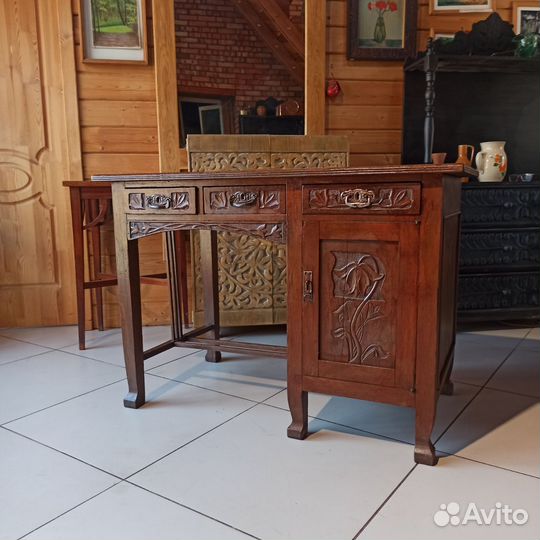 Стол письменный старинный антикварный
