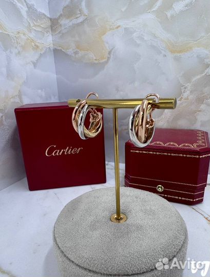 Серьги Cartier trinit
