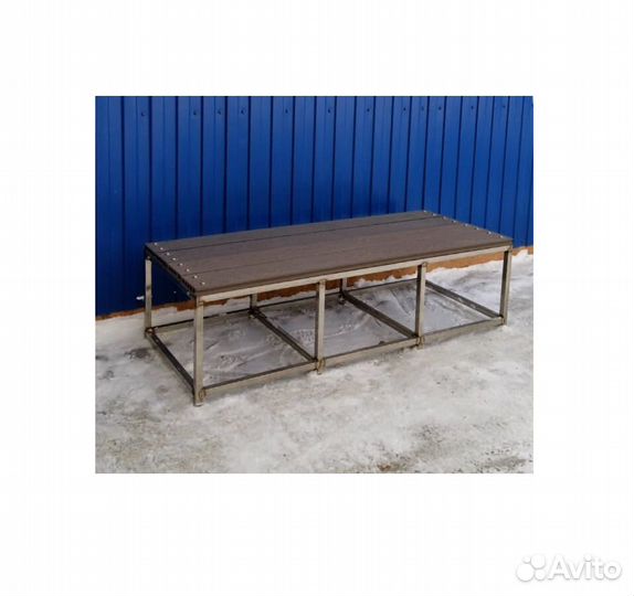 Скамейка нержавеющая уличная