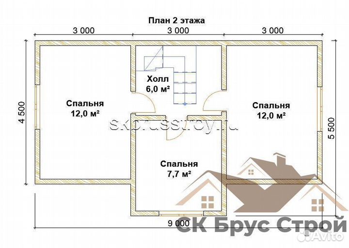 Дом из бруса 6x9 (90м2) Куровское