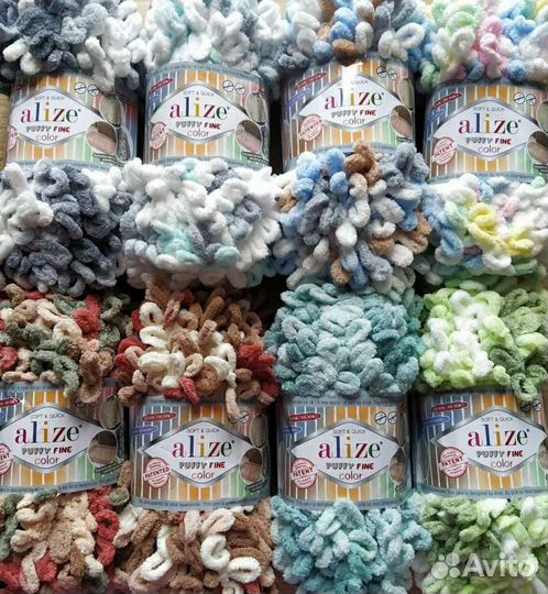 Упаковка Alize Puffy Color и Puffy Fine Color
