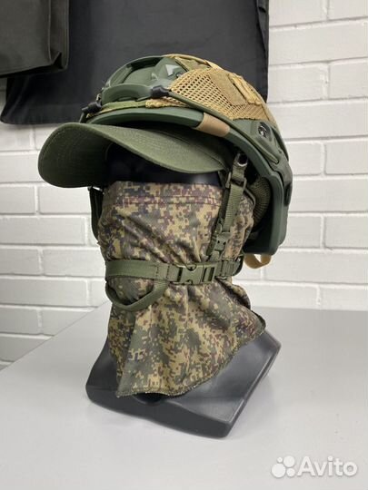 Баллистический шлем (Mich) + чехол, балаклава и бе