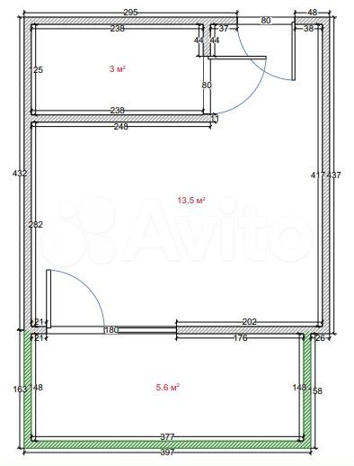 Апартаменты-студия, 16 м², 2/3 эт.