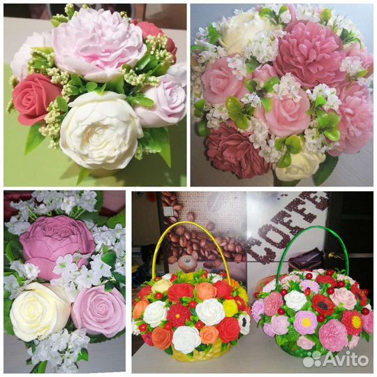 Букет цветов из мыла ручной работы