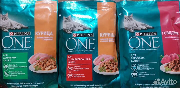 Сухой и влажный корм для кошек