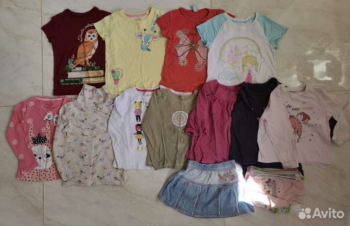 Вещи пакетом для девочек 104 110, 98, 92, 86