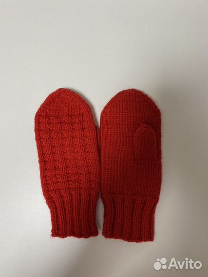 Варежки шерсть мериноса, русная работа