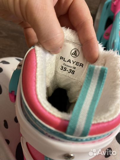 Коньки детские раздвижные 35-37