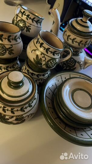 Кофейный сервис керамический гжель, СССР