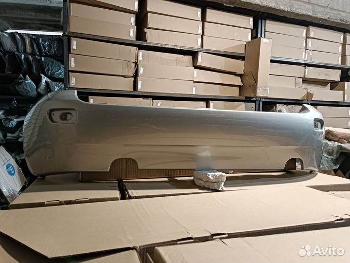 Бампер задний kalina 1 хэтчбек серебристый (610)