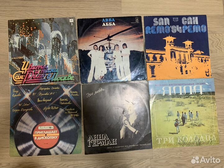 Пластинки в ассортименте