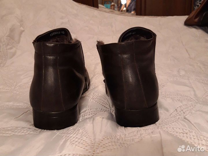 Зимние мужские ботинки из кожи 43 размер