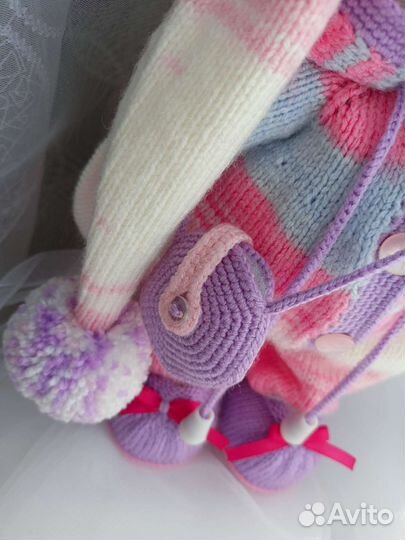 Вязаные игрушки Зайка тильда