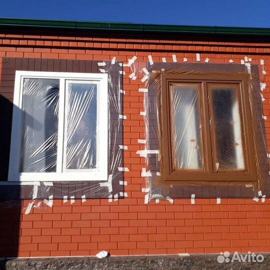 Покраска пластиковых пвх окон на объекте