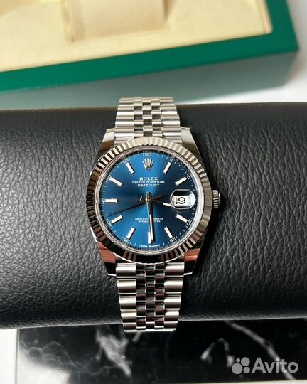 Часы rolex datejust blue dial 41mm