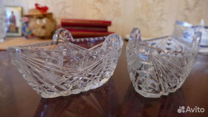 Конфетница хрустальная, 2 ш