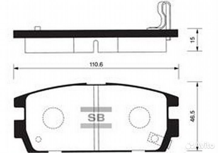Тормозные колодки дисковые Hyundai Terracan HP 2