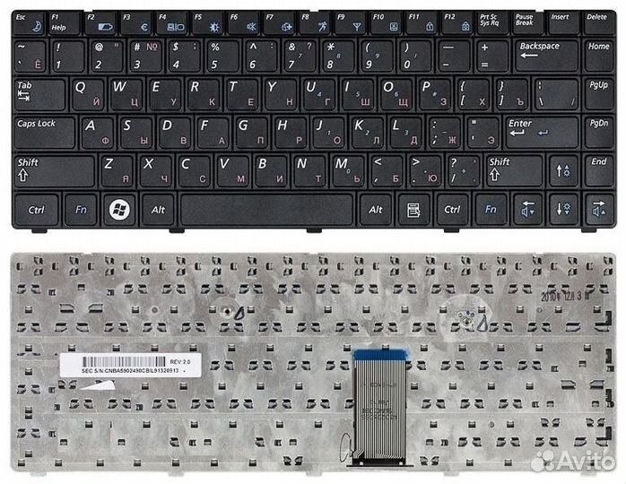 Клавиатура для ноутбука samsung R418, R420, RV408