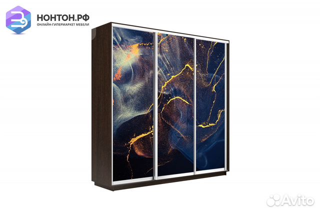 Шкаф-купе 3-х дверный Нонтон фото №1016 / венге