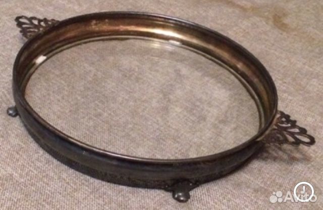 Старинная ваза Европа Мельхиор Стекло