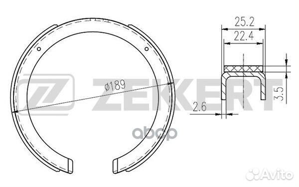 Колодки торм. бараб. задн. Mazda CX-7 07- Opel
