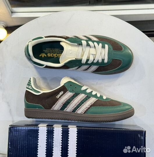 Кроссовки adidas Notitle X Samba 'Green', зеленый