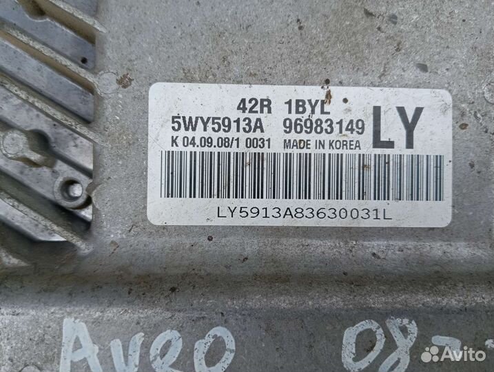 Эбу Chevrolet Aveo T250 двигатель 1.2