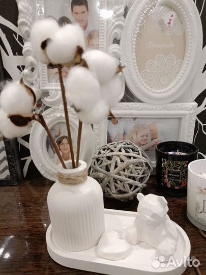 Ваза для сухоцветов, гипсовые изделия