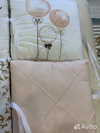 Бортики в кроватку для девочки