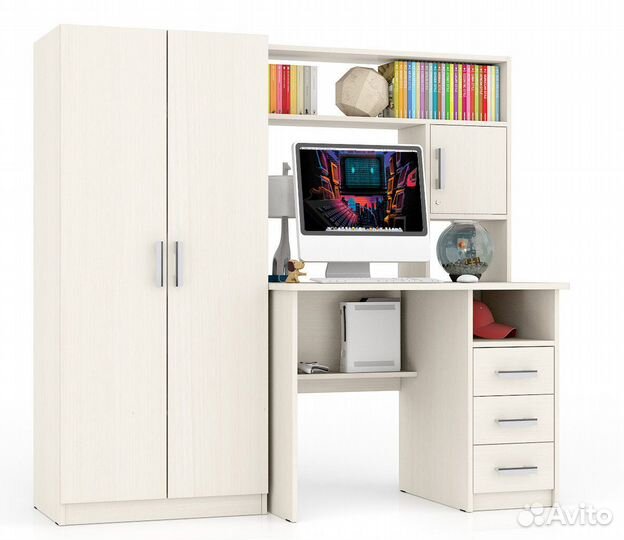 Стол компьютерный со шкафом ск-9 цвет дуб