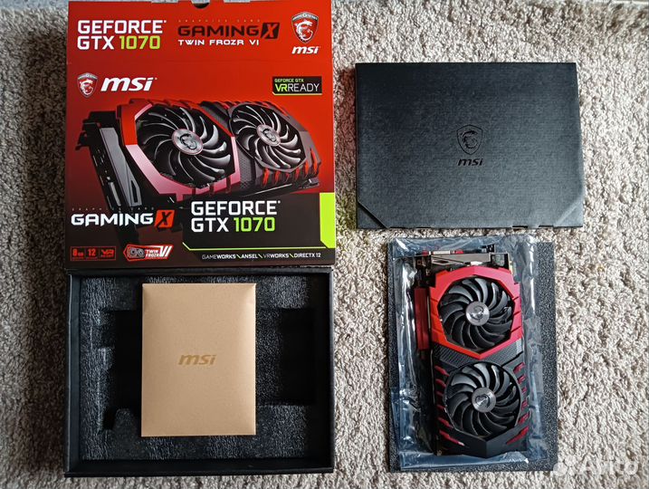 Видеокарта GTX 1070 8gb msi gamming x