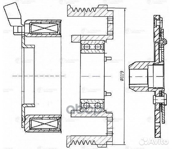 Муфта эл/магн. компрессора кондиционера для а/м