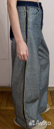 Широкие джинсы zara типа наизнанку