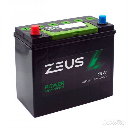 Аккумулятор zeus power Asia 65B24R 55 Ач п.п