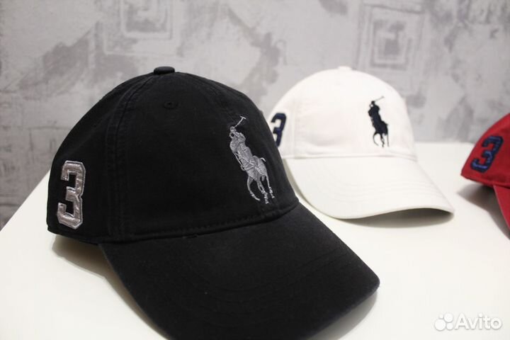 Бейсболка Ralph Lauren Big Logo Three Три Расцветк