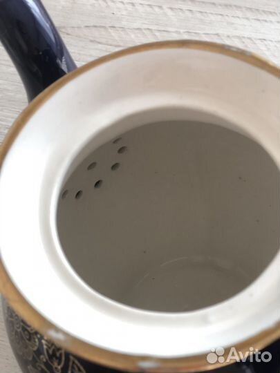 Заварочный чайник фарфоровый. чайник кобальт