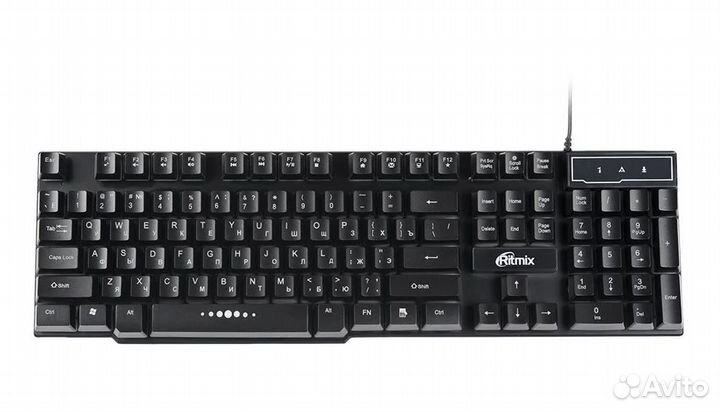 Игровая клавиатура ritmix RKB-200 BL Black