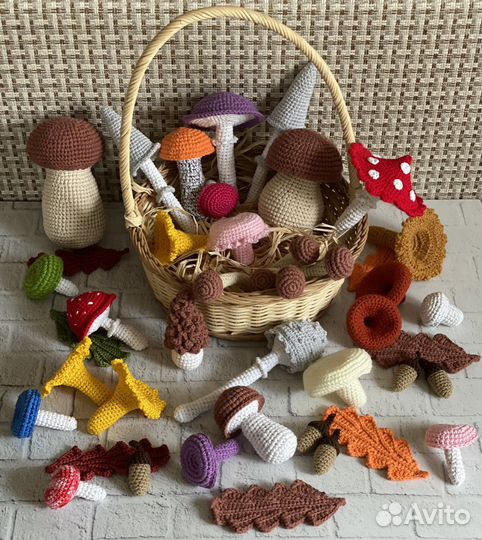 Вязаные грибы